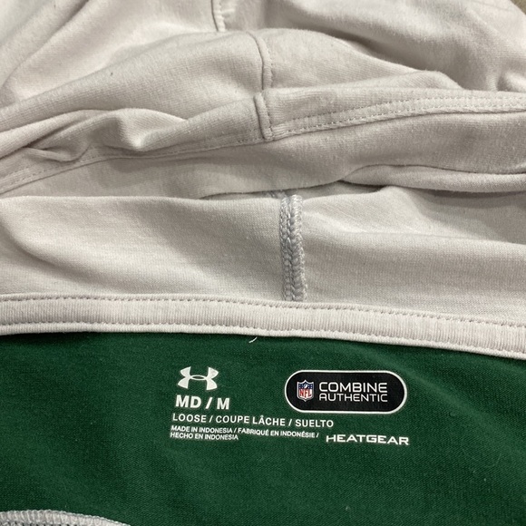 NFL NY Jets Combine Authentic Under Armour Hooded Off White Top Women's Size M ! - Picture 9 of 12